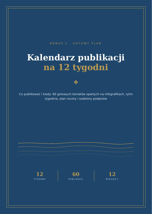 Okładka: Kalendarz publikacji